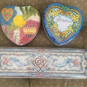 Brighton Colorful Heart and Floral Tin Set